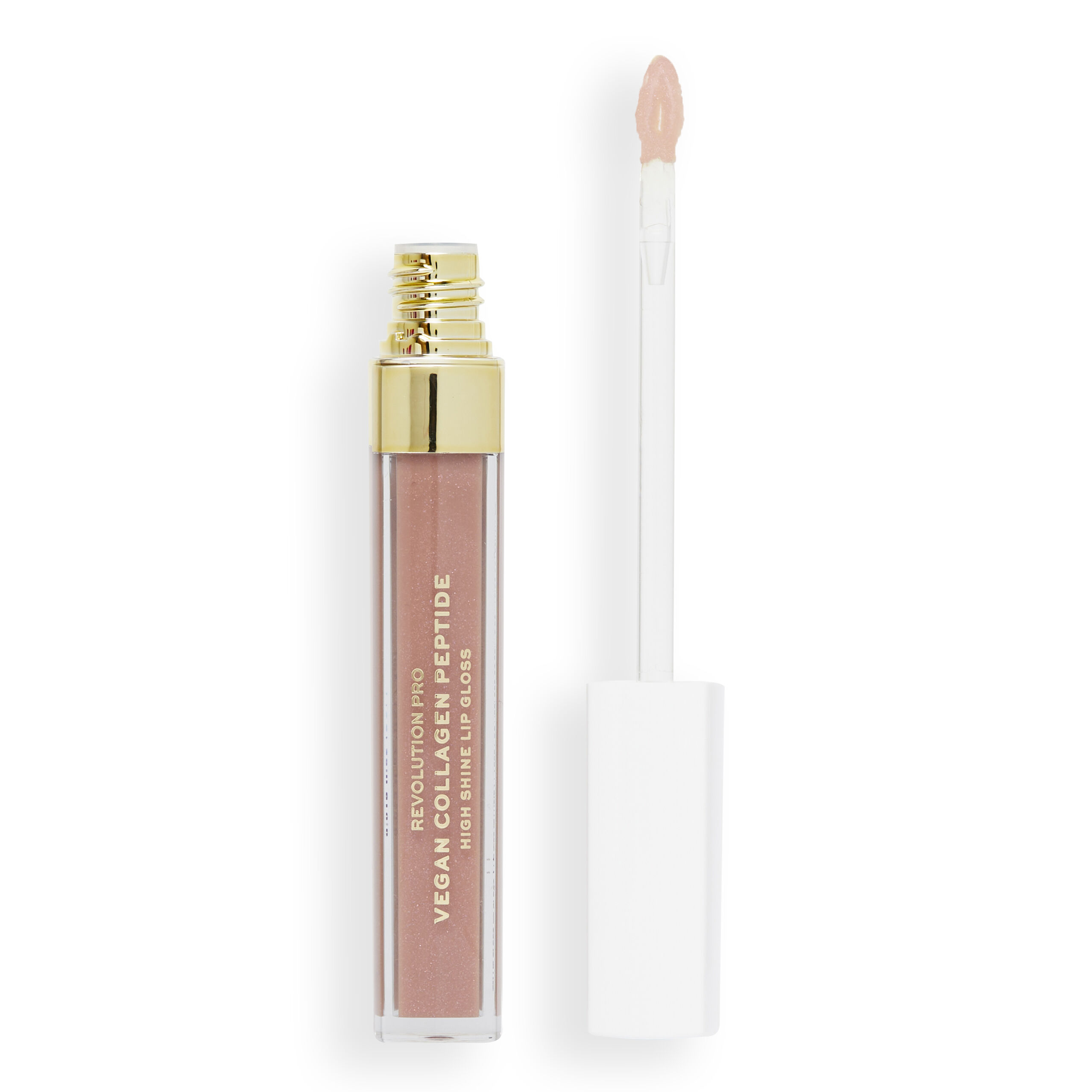 Revolution Pro Vegan Collagen Peptide High Shine Lip Gloss Cashmere 