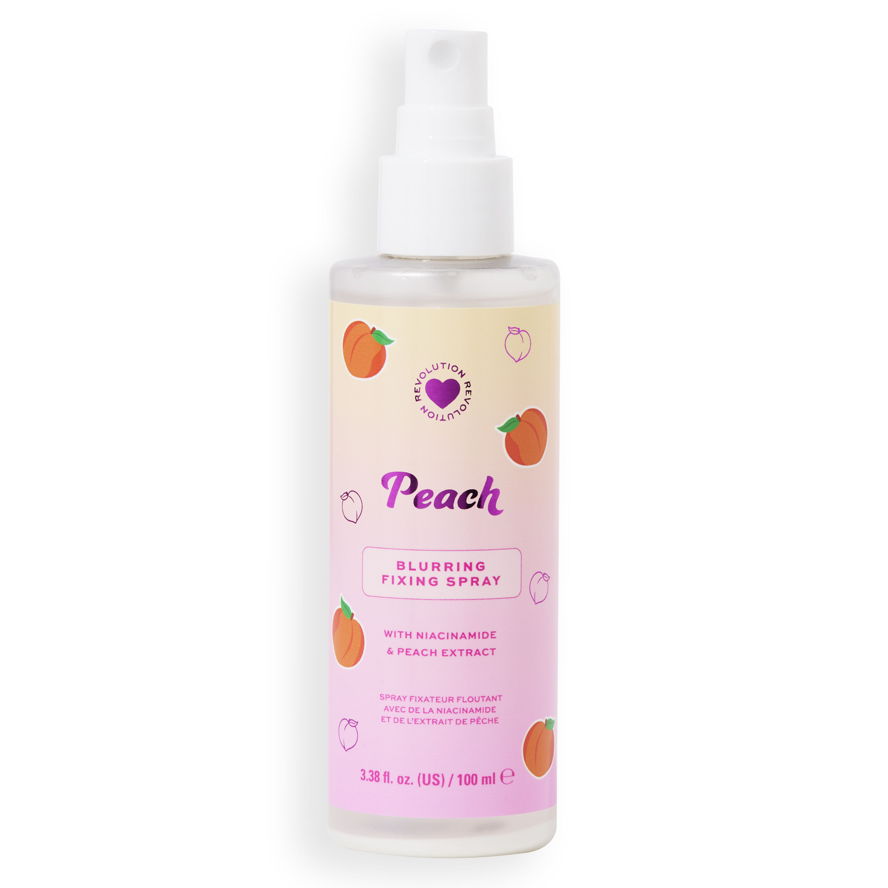 I Heart Revolution Peach Mattifying Fixing Spray with Niacinamide 